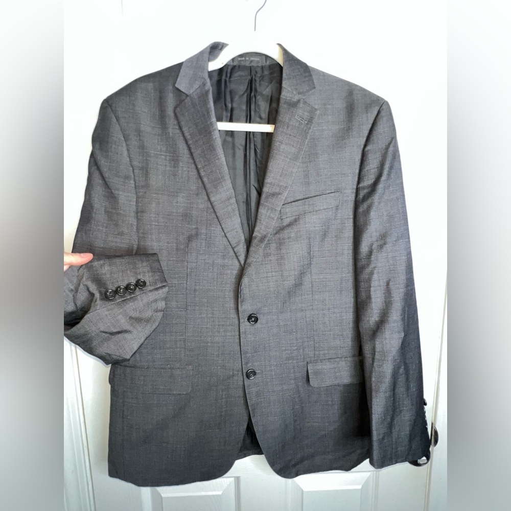 Michael Kors Men’s 42 Reg 100% Wool Dark Gray Black Sport Coat Jacket 42R - Picture 5 of 16